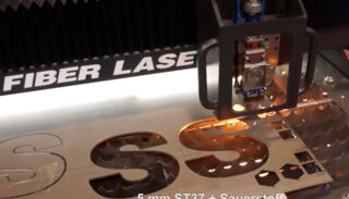 5 mm Stahl ST37 mit Sauerstoff Laserschneiden | © PiP Laser Technik & Systeme