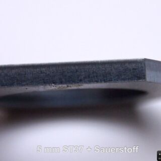 5 mm st37 laserschneiden mit sauerstoff saubere Kante | © PiP Laser Technik & Systeme